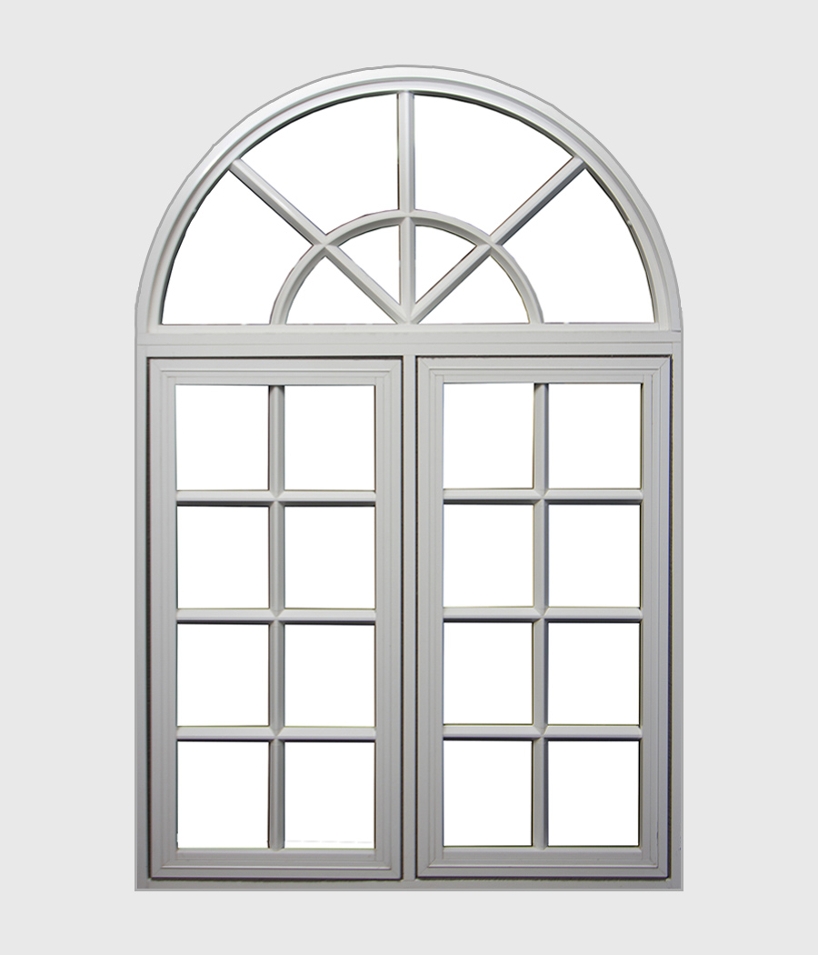 Aluminium Casement Window with Arch