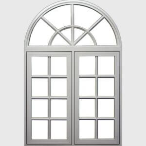 Aluminium Casement Window with Arch