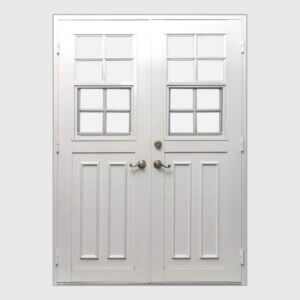 Aluminium Door with Sash Window Insert