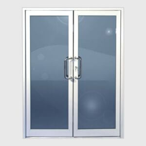 Double Commercial Full View Glass Door